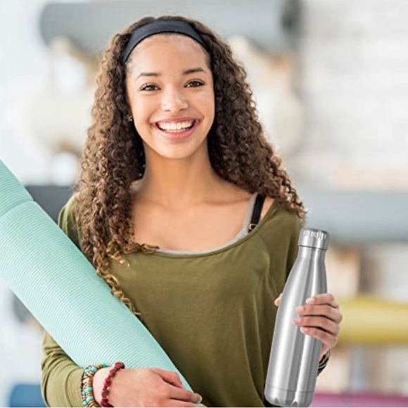 1 Pk FINEDINE Double Walled Vacuum Insulated Stainless Steel Water Bottle - Picture 2 of 9